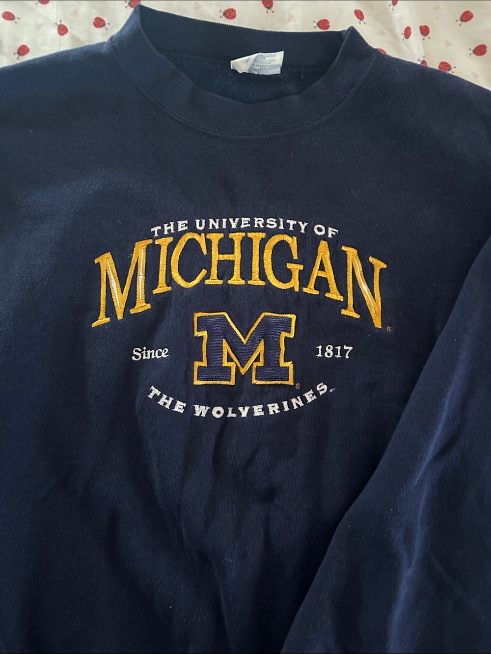 University of Michigan Navy Crewneck Sweatshirt: Size XL